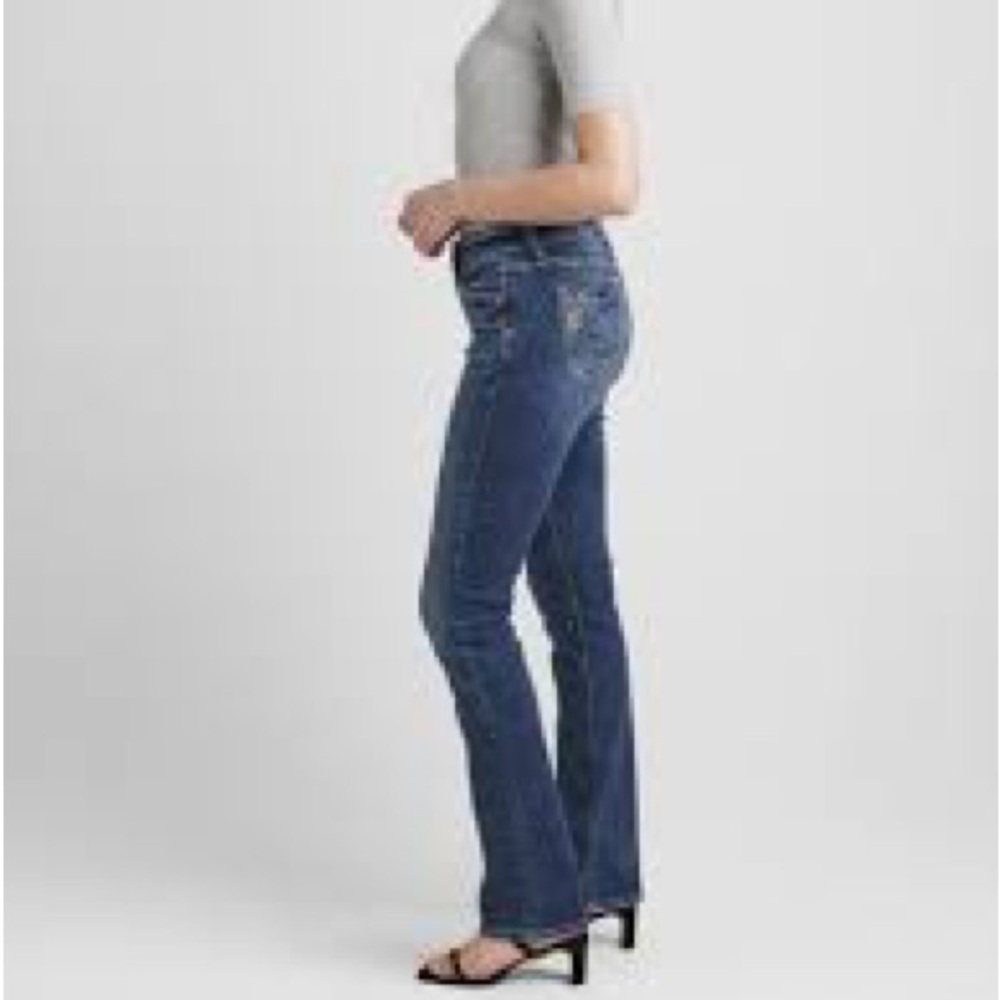 Silver Jeans “Elyse Slim Boot” Zip Fly Mid Rise Comfort Western Size 27” x 31”